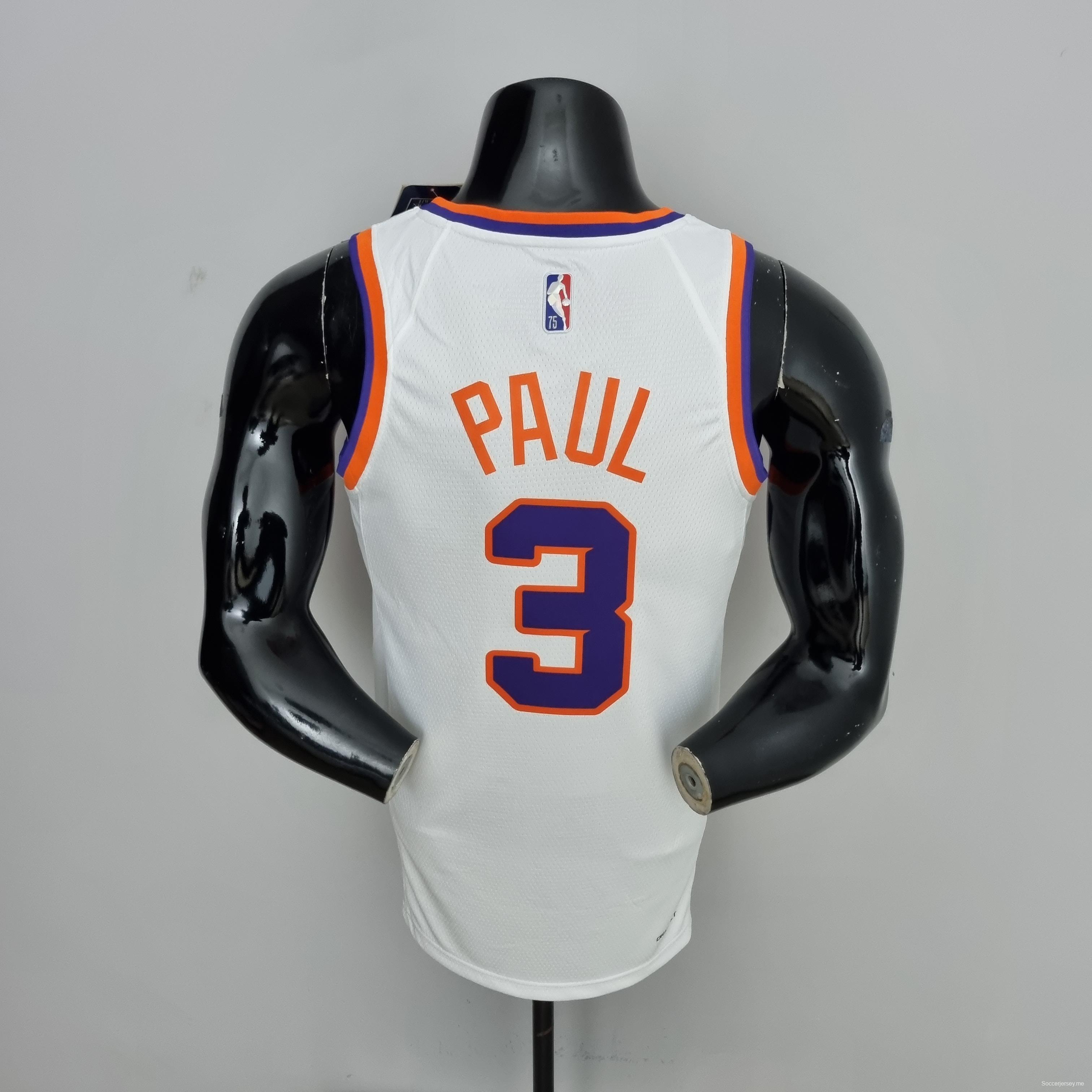 75th Anniversary Paul #3 Phoenix Suns White NBA Jersey