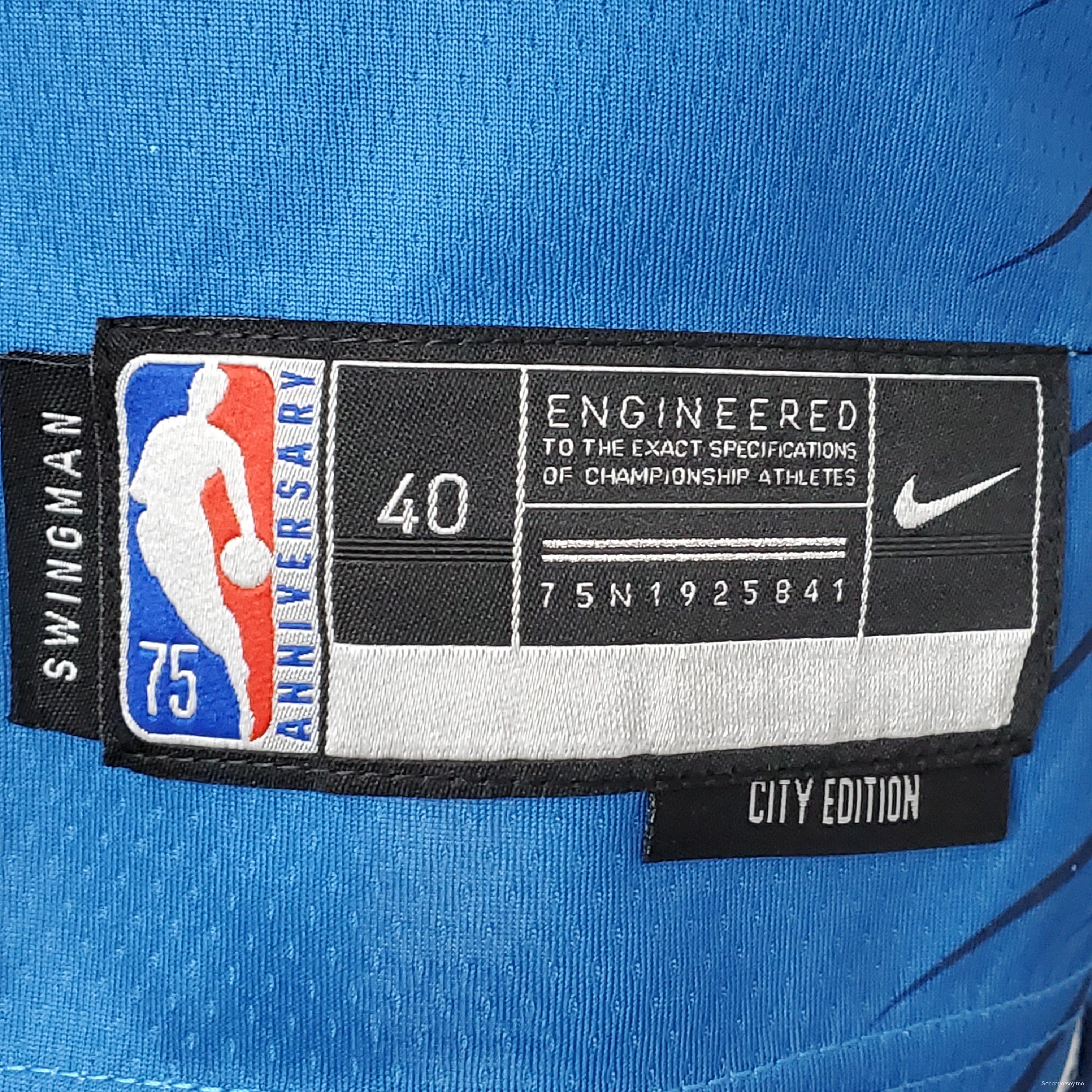 75th Anniversary 2202 Season EDWARDS#1 Minnesota Timberwolves City Edition Blue NBA Jersey