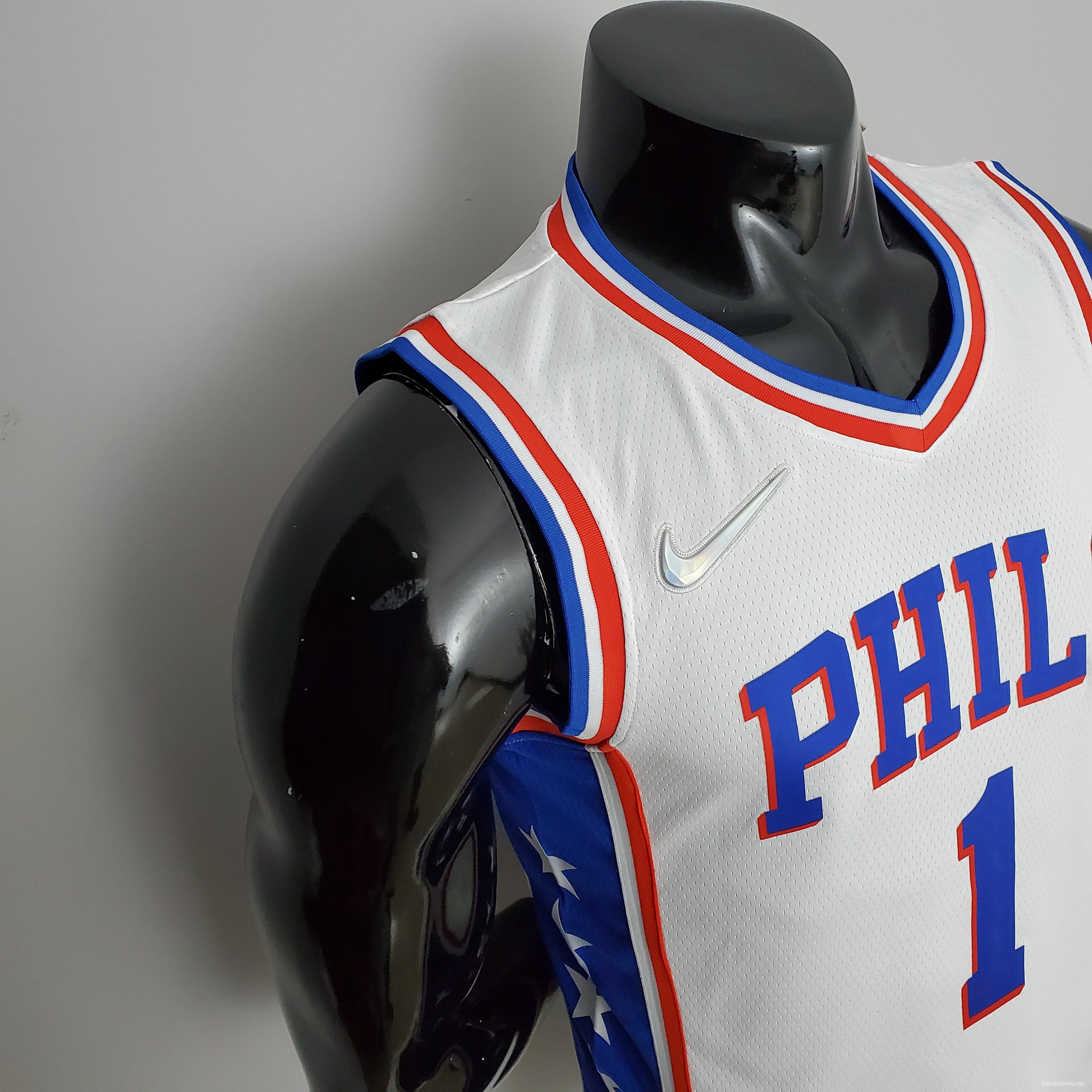 75th Anniversary Philadelphia 76ers HARDEN#1 White NBA Jersey