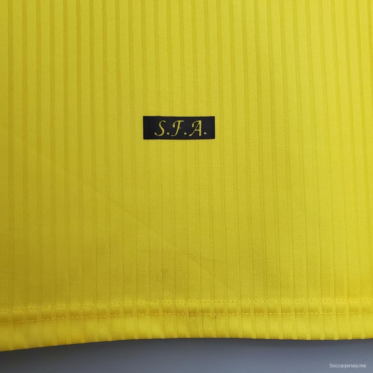 قميص كرة قدم أصفر عتيق اسكتلندا 96/98 أصفر عتيق
