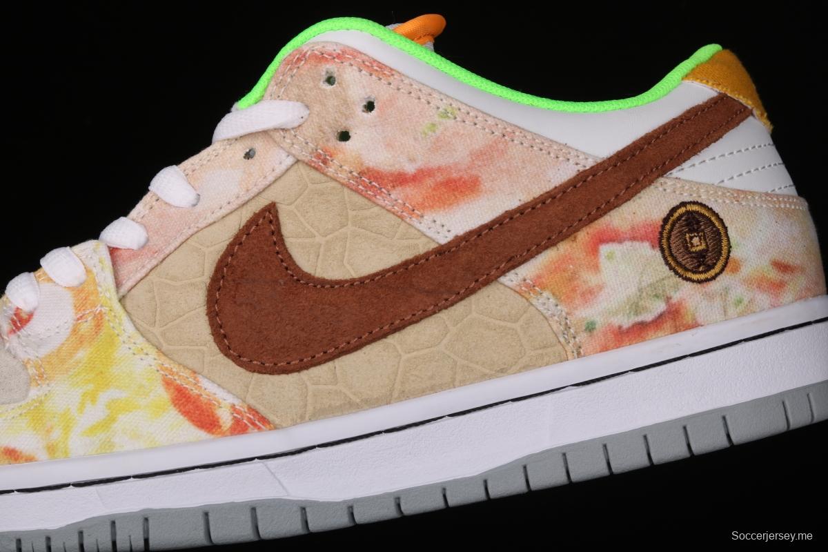 NIKE SB DUNK Low CNY joint style Chinese mandarin duck tie-dyed low-top skateboard shoes CV1628-800