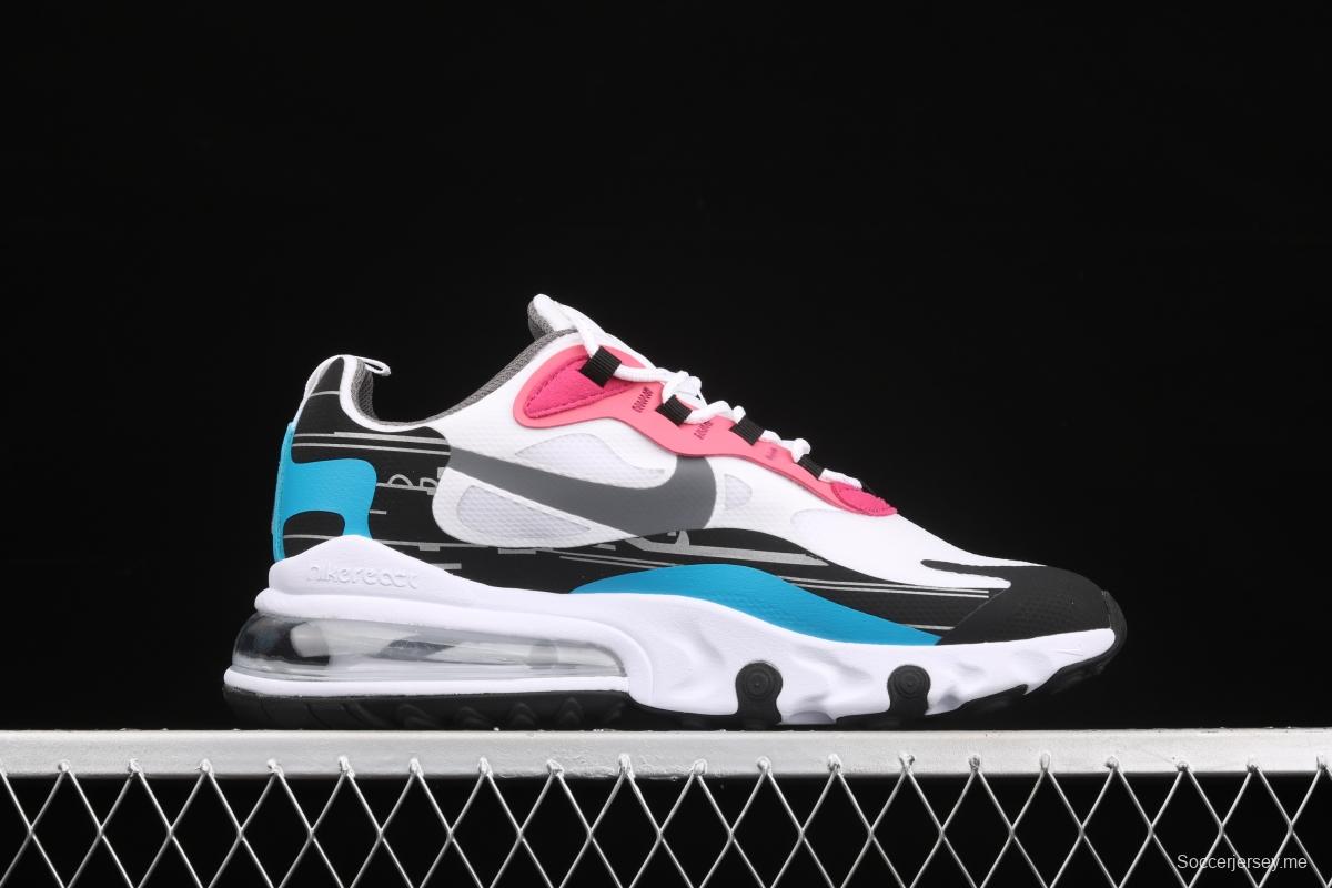 NIKE Air Max 270React new high-frequency mesh function half-palm air cushion running shoes DA4303-100