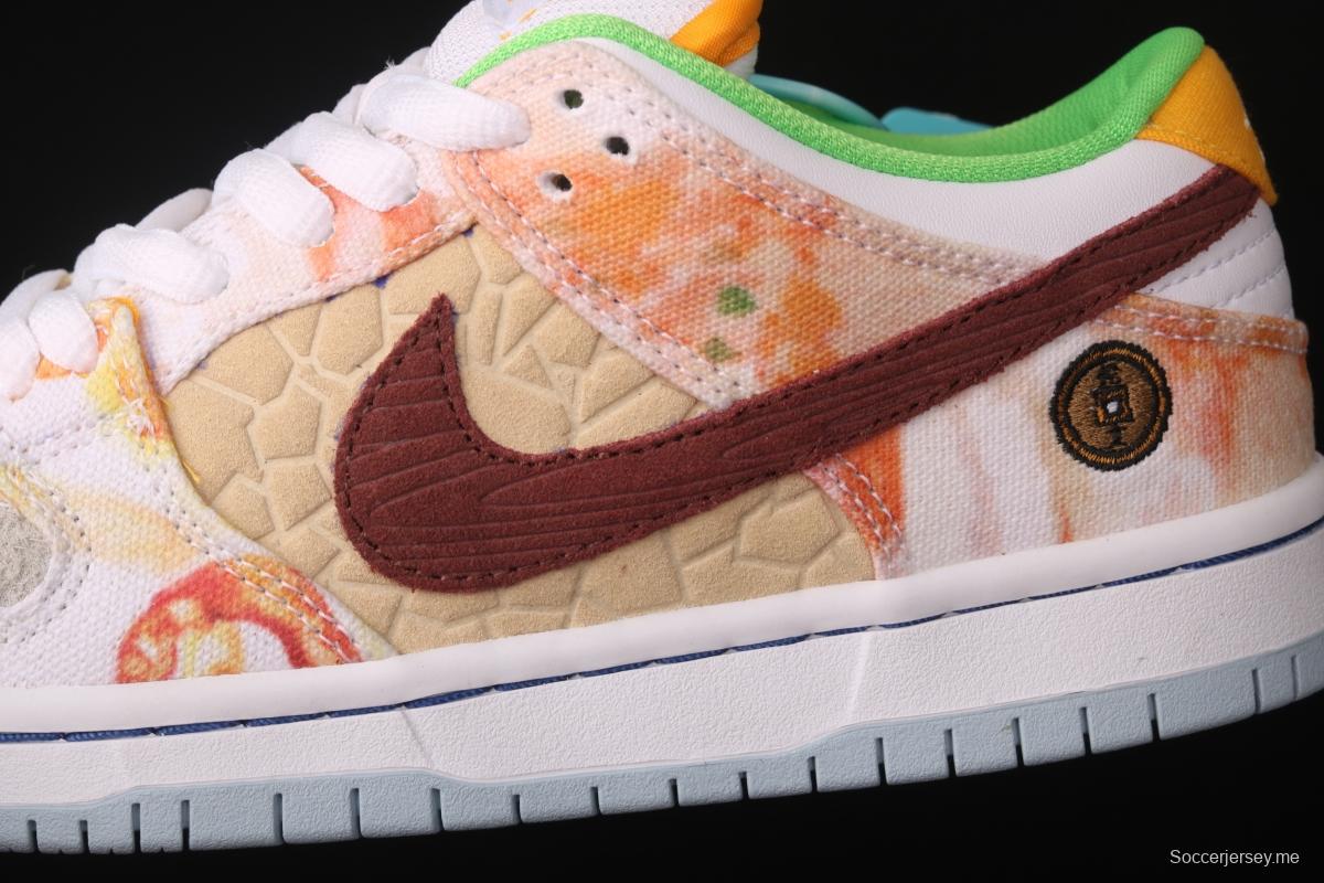 NIKE SB DUNK Low CNY joint style Chinese mandarin duck tie-dyed low-top skateboard shoes CV1628-800