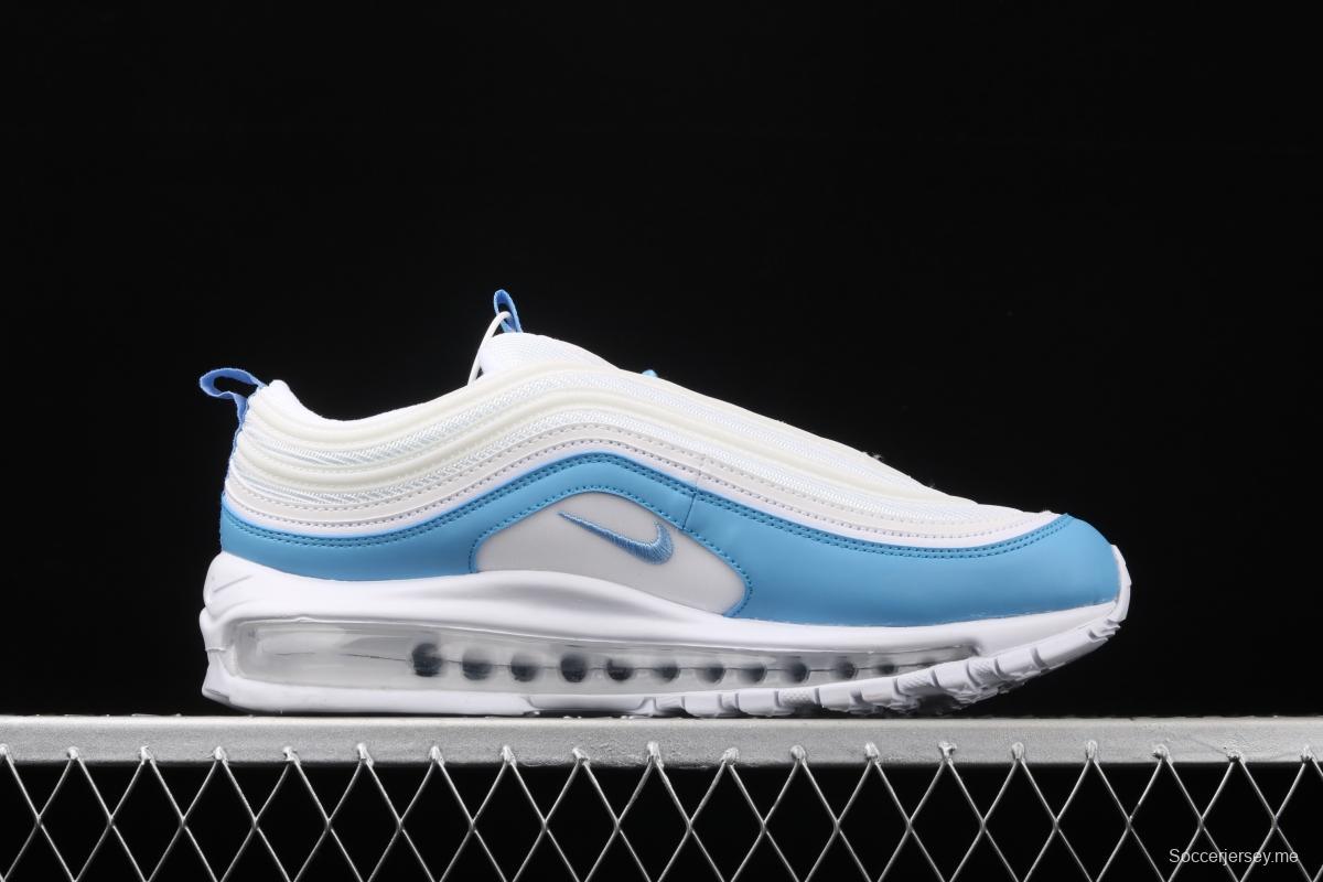 NIKE Air Max 97 Essential White Blue simple White Blue 3M reflective bullet Air cushion running shoes BV1982-101