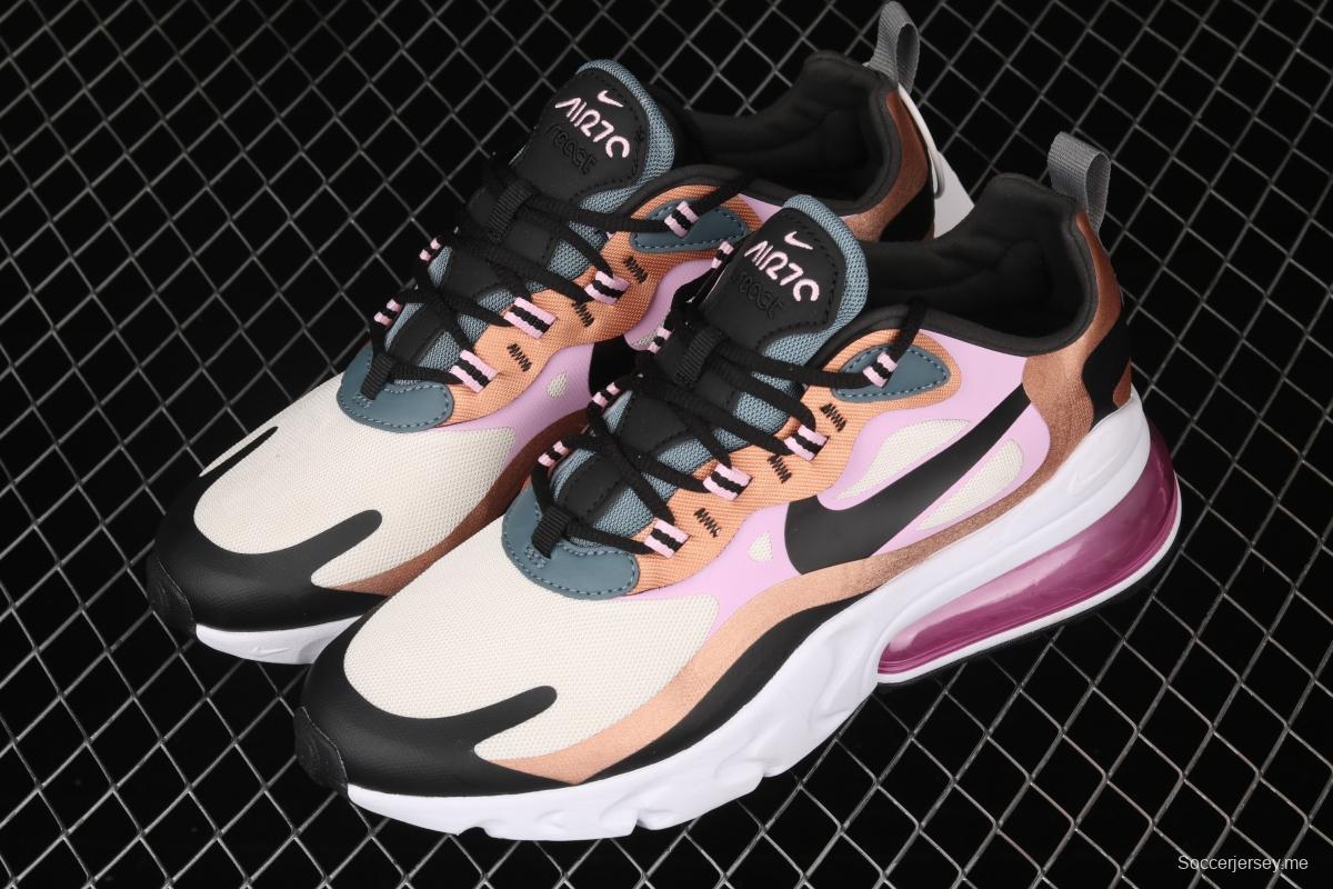 NIKE Air Max 270React new high-frequency mesh function half-palm air cushion running shoes CT1833-100