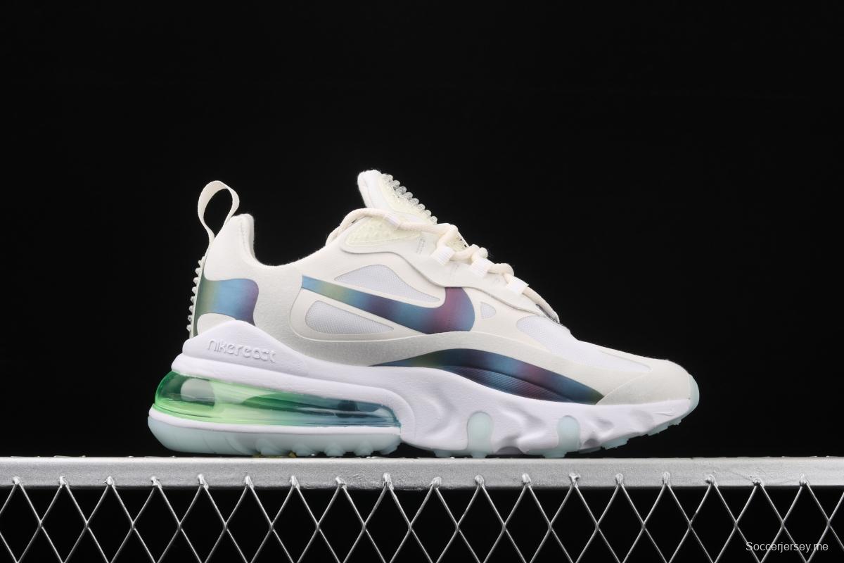 NIKE Air Max 270React 2020 new high-frequency net hollowing out function half-palm air cushion running shoes CT5064-100