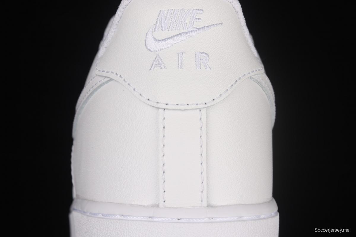 NIKE Air Force 1o07 Low raw rubber all-white low-top casual board shoes DJ2739-100