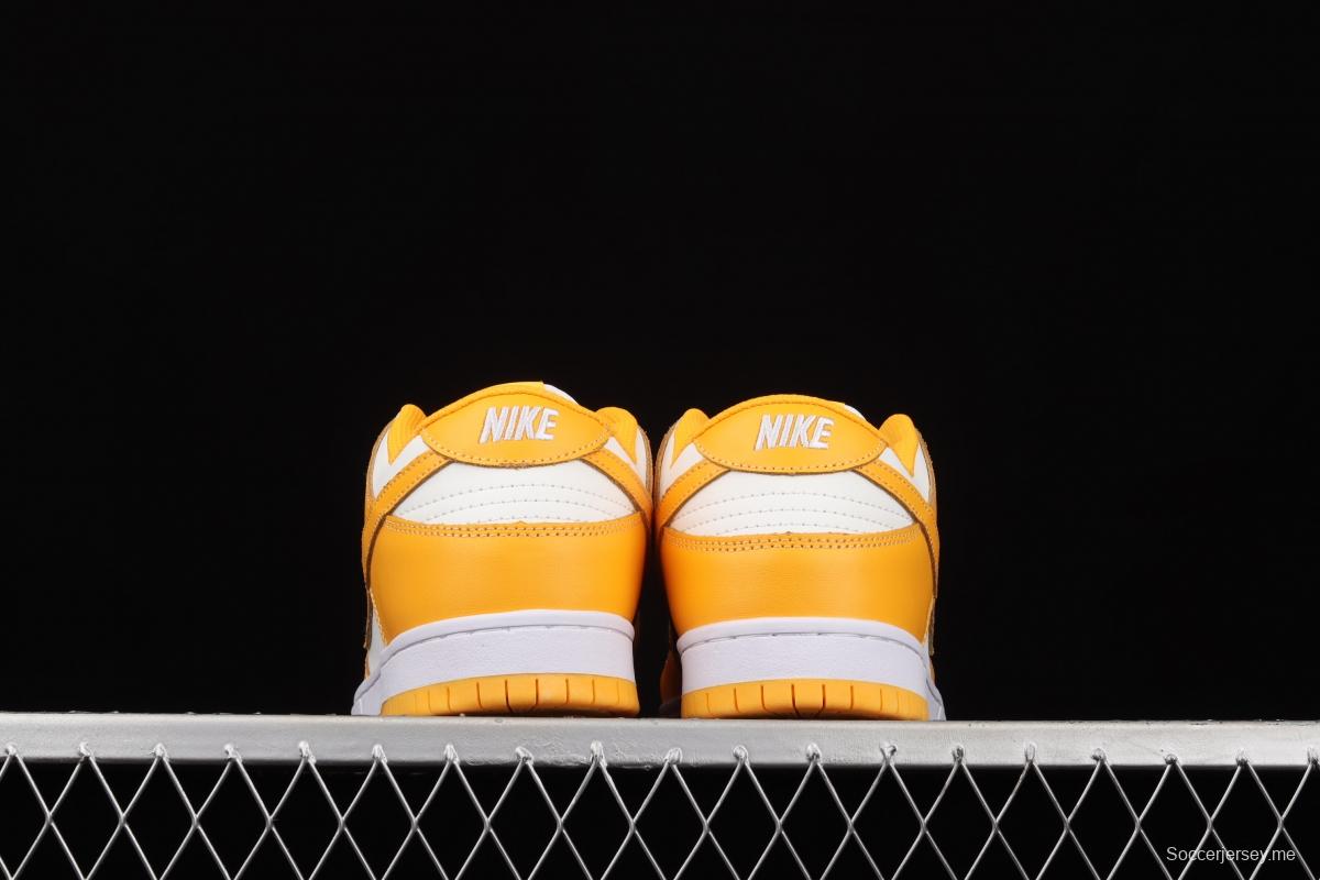 NIKE DUNK Low SB dunk series white and yellow color matching low-side leisure sports skateboard shoes DD1503-800