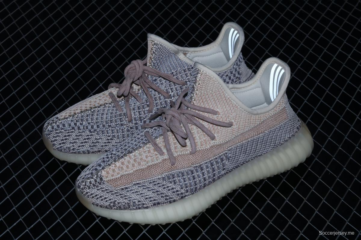 Adidas Yeezy 350 Boost V2 Ash Pear GY7658 Darth Coconut 350 second generation hollowed-out gray pearl color matching