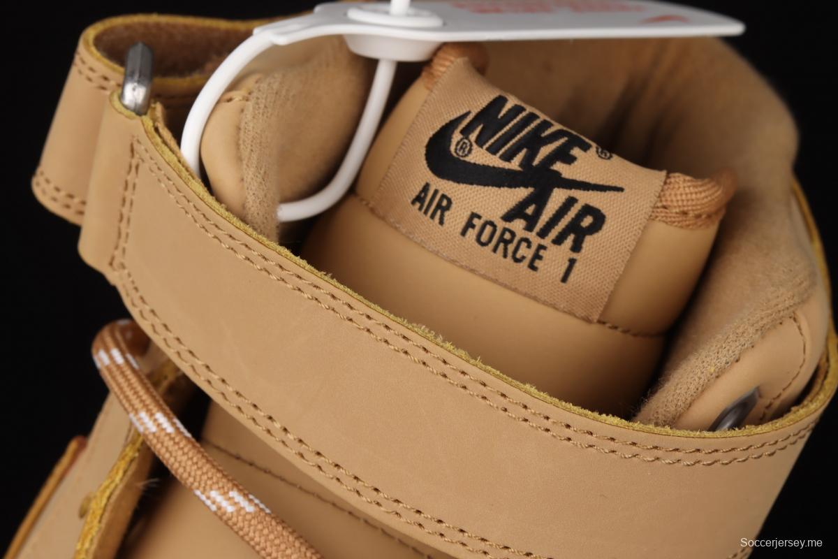 NIKE Air Force 1 Mid'07 wheat suede Zhongbang casual board shoes DJ9158-200