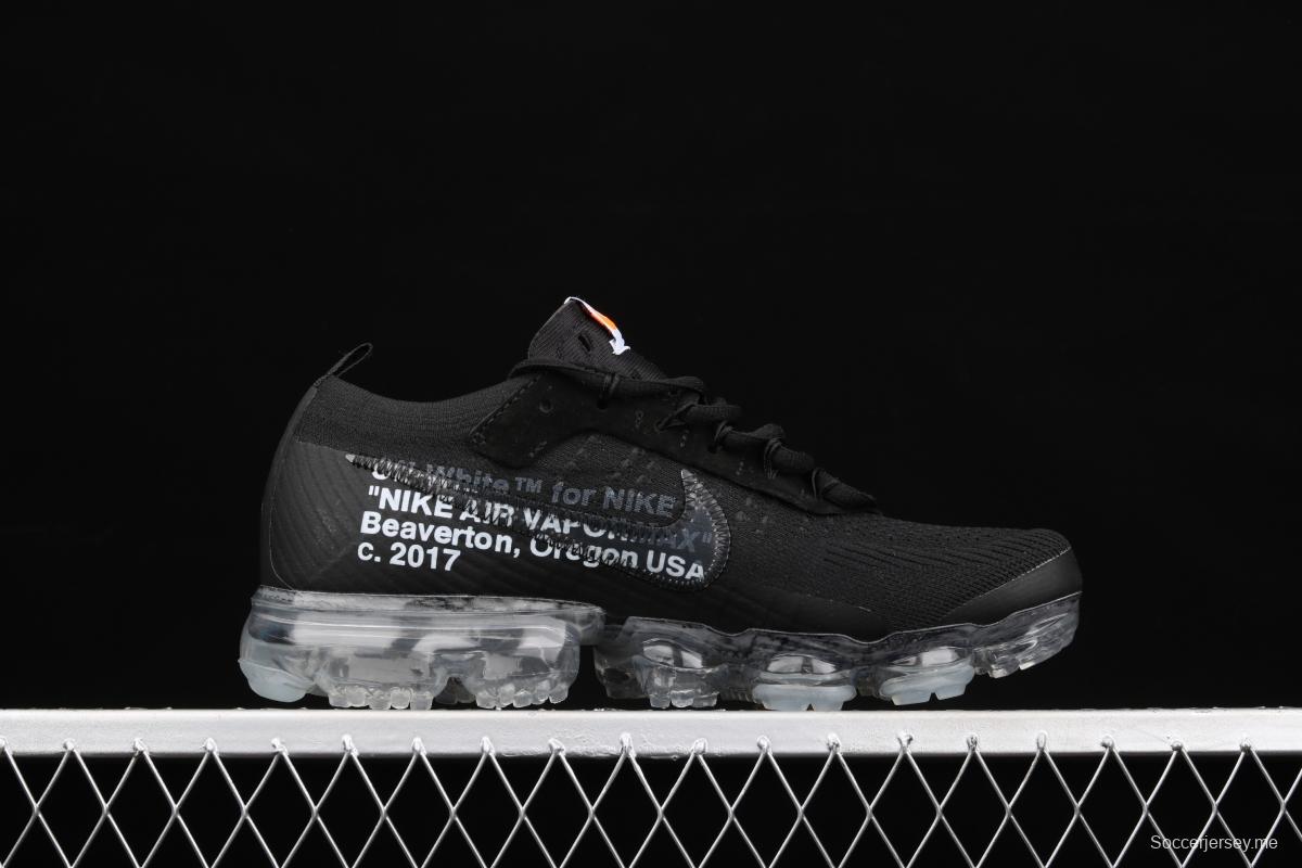 OFF-White x NIKE Vapor Max joint name steam air cushion jogging shoes AA3831-002