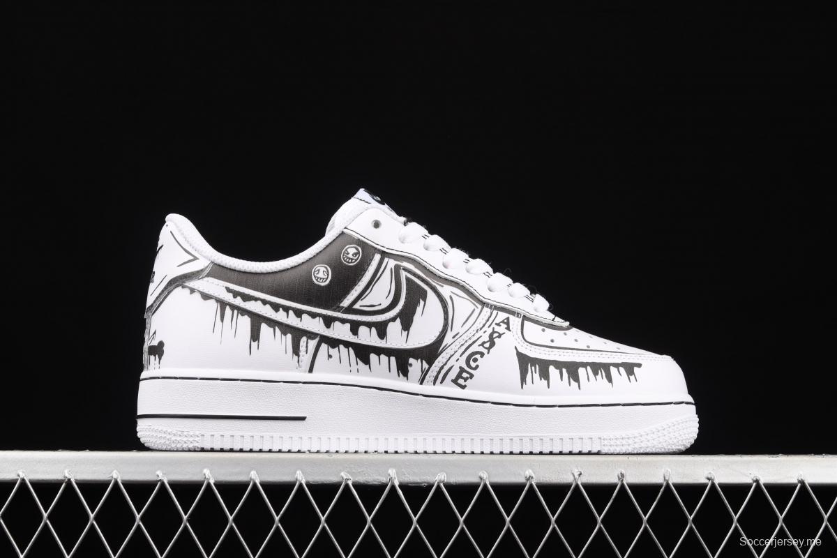 NIKE Air Force 1o07 Low Sea Thief King color matching 3M reflective low-top shoes CW2288-301