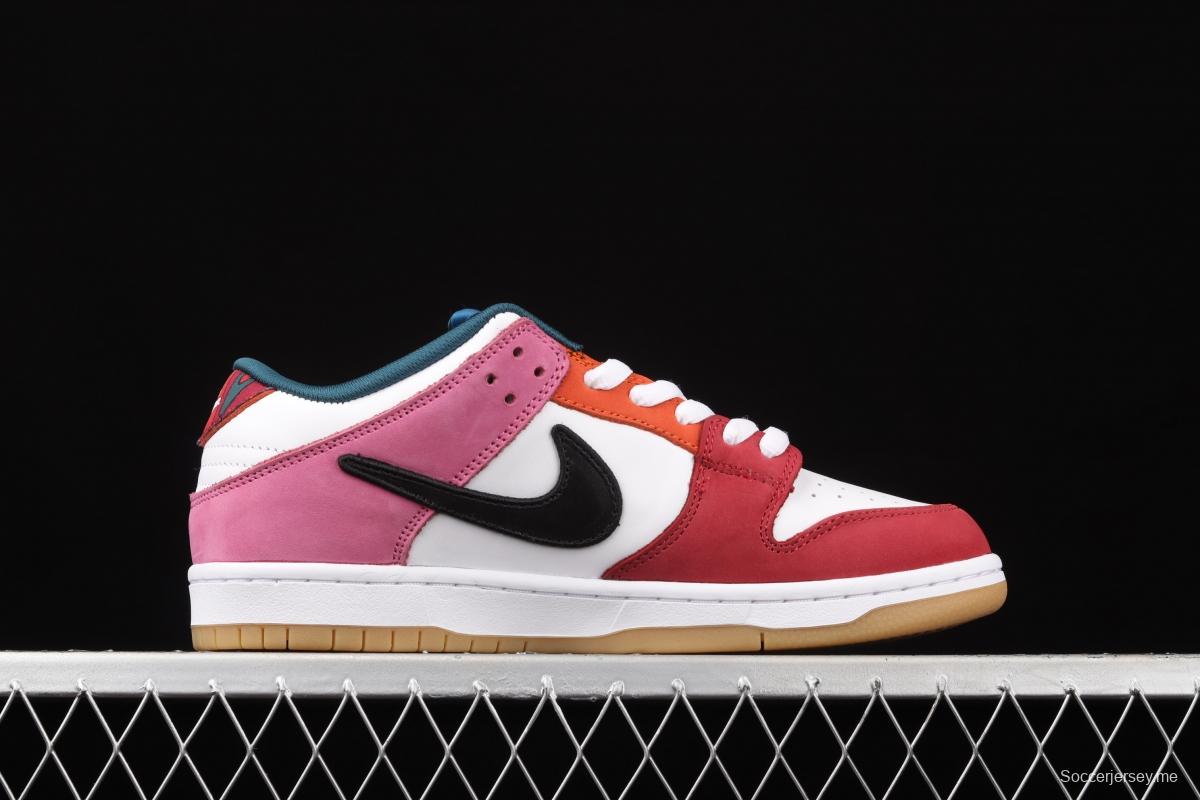 Parra x Nike SB DUNK Low Multi-Color 2021 Slam Dunk Series low-side leisure sports skateboard shoes mandarin duck color difference splicing double small hooks DH7695-2021