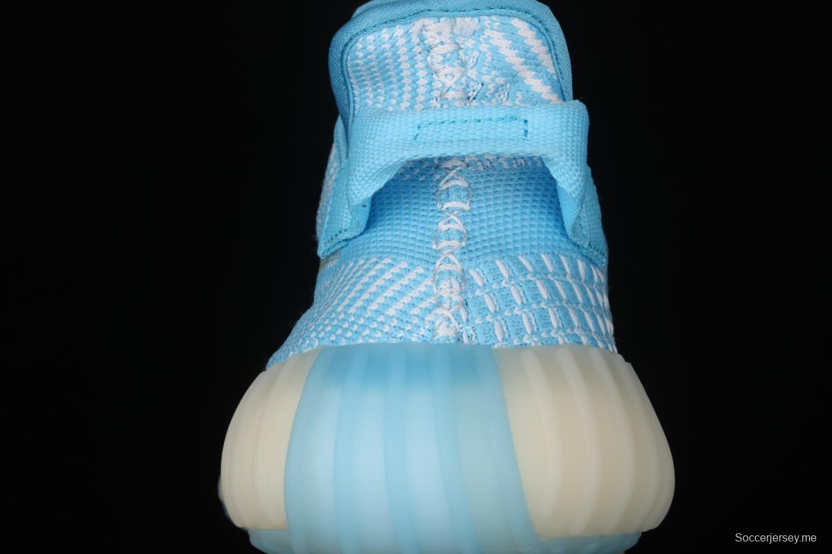 Adidas Yeezy 350 Boost V2 CI1173 Darth Coconut 350 second generation silver powder hollowed-out North Carolina blue color match