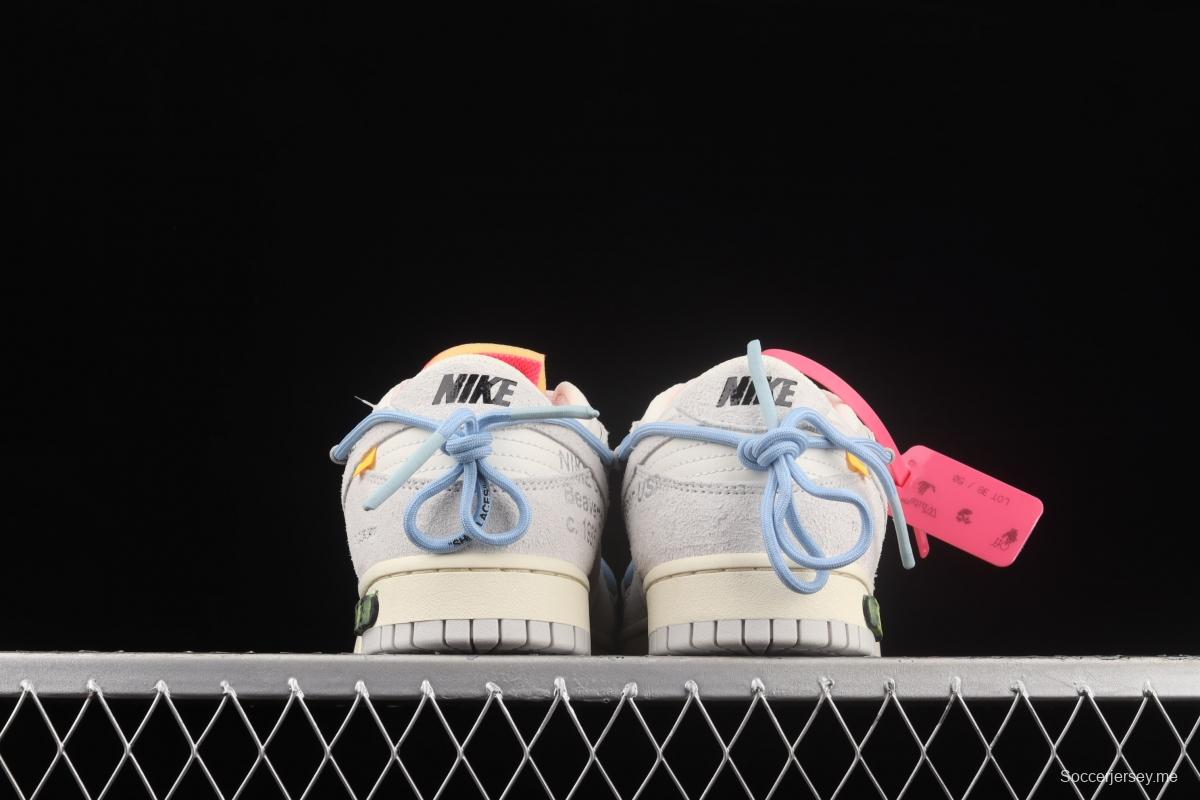 OFF-White x NIKE DUNK Low OW suede SB buckle rebound fashion casual board shoes DJ0950-113