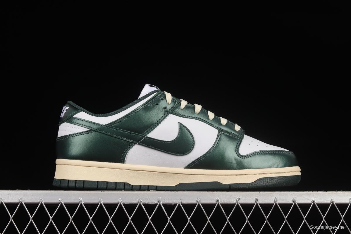 NIKE SB DUNK Low Vintage Green Navy Green Distressed SB Buckle Backboard Fashion Casual Sneakers DQ8580-100