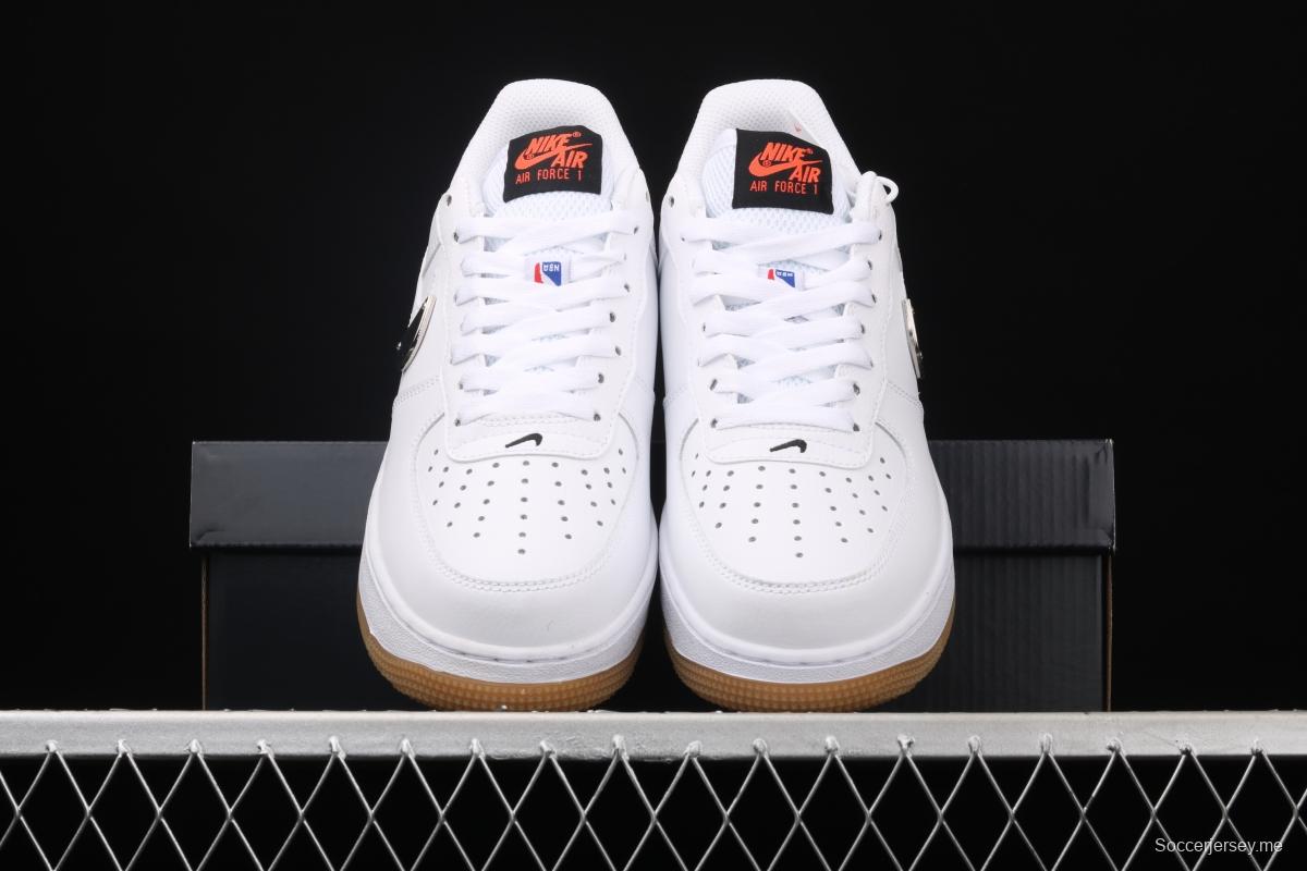 NIKE Air Force 1 Low NBA Pack White and Black Raw Rubber low Band Leisure Sports Board shoes CT2298-101