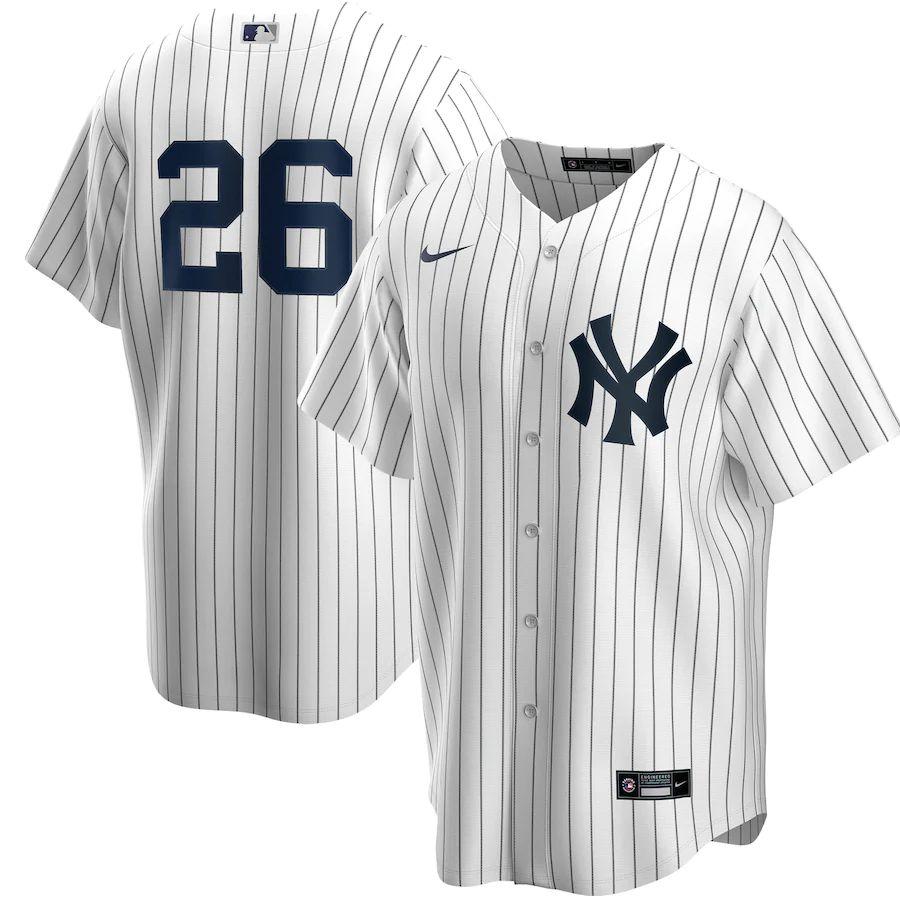 Men's DJ LeMahieu White&amp;Navy Home 2020 Player Team Jersey