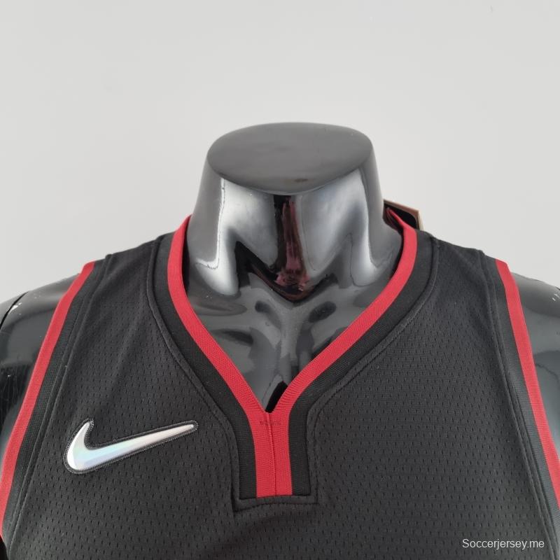 الذكرى السنوية 75 لميامي هيت ميامي هيت OLADIPO#4 قميص دوري كرة السلة الأمريكي للمحترفين أسود
