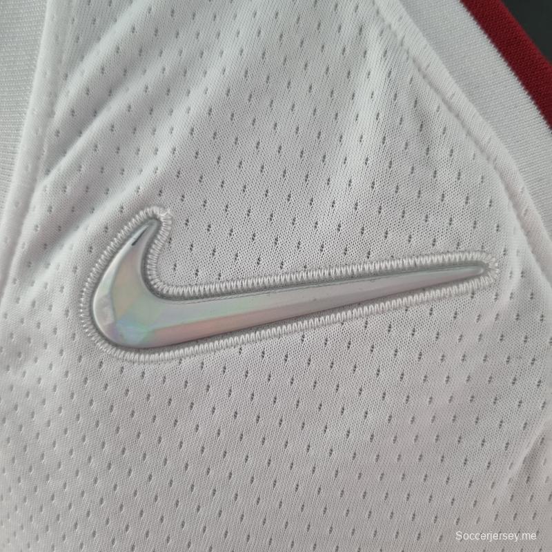 قميص الذكرى 75 لميامي هيت ميامي هيت ADEBAYO#13 قميص أبيض للدوري الأمريكي للمحترفين
