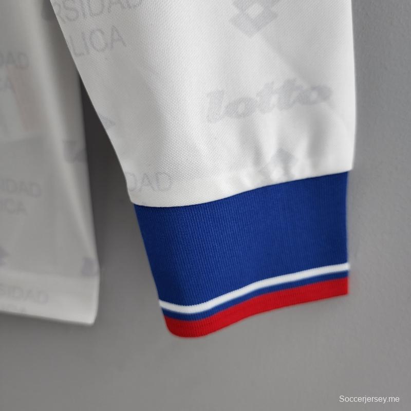 قميص كرة قدم بأكمام طويلة ريترو 1996 ديبورتيفو يونيفرسيونيفيرسياد كاتوليكا الثالث
