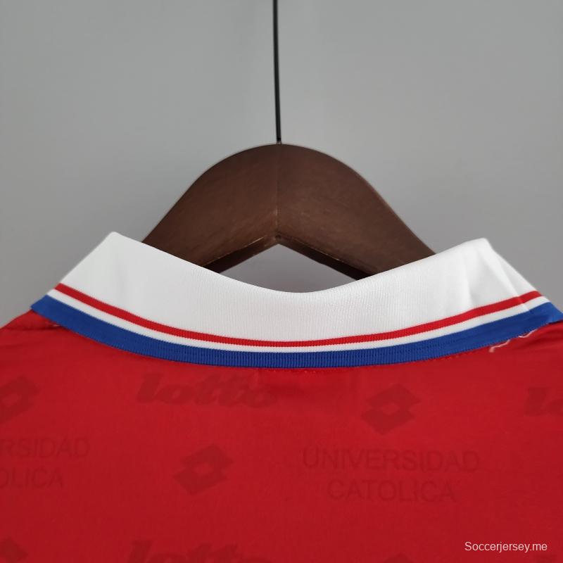 قميص كرة قدم بأكمام طويلة ريترو 1996 ديبورتيفو يونيفرسيونيفيرسياد كاتوليكا الثالث
