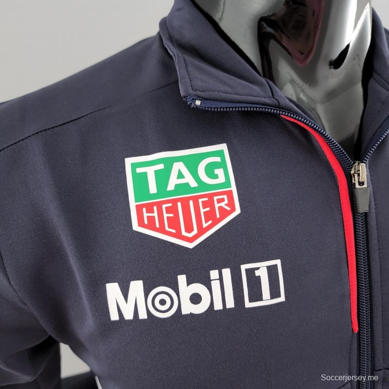 2022 سترة بقبعة بقلنسوة كاملة بسحاب من ريدبول F1 #0004
