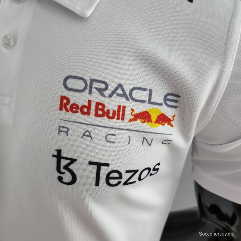 2022 قميص ريدبول 2022 F1 ريدبول أبيض رقم 0011
