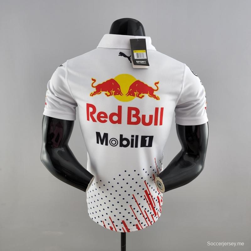 2022 قميص ريدبول 2022 F1 ريدبول أبيض رقم 0011

