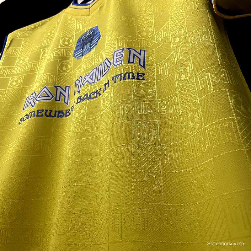 قميص أيرون مايدن أيرون مايدن أصفر قديم 2008 وست هام
