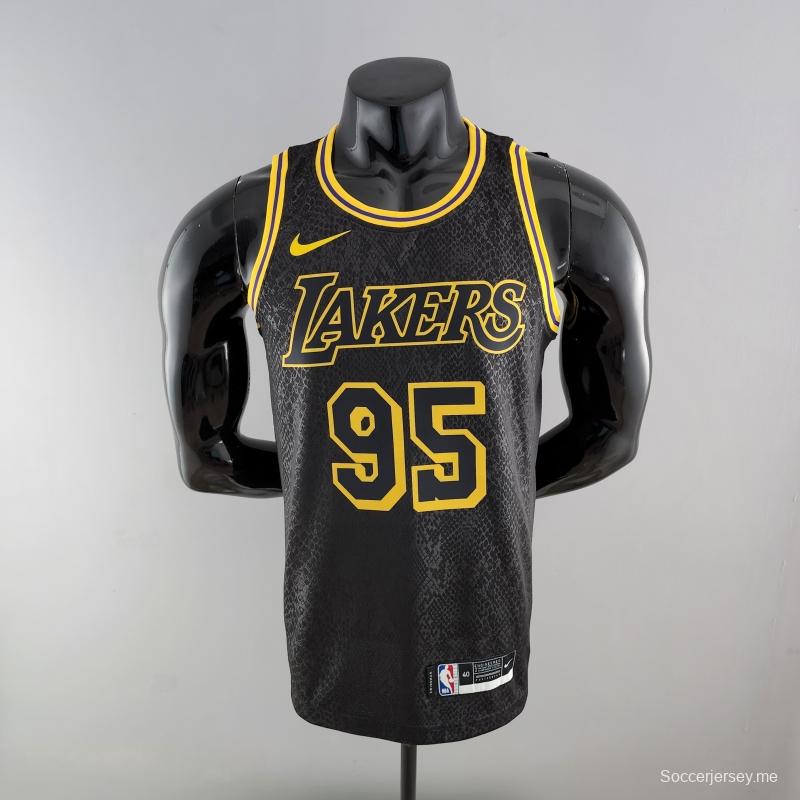 قميص لوس أنجلوس ليكرز لوس أنجلوس ليكرز #95 قميص دوري كرة السلة الأمريكي للمحترفين أسود
