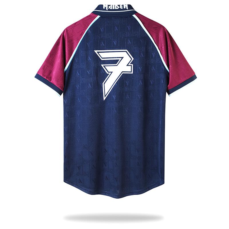 قميص وست هام يونايتد 99/01 ريترو 99/01 مع آيرون مايدن مايدن
