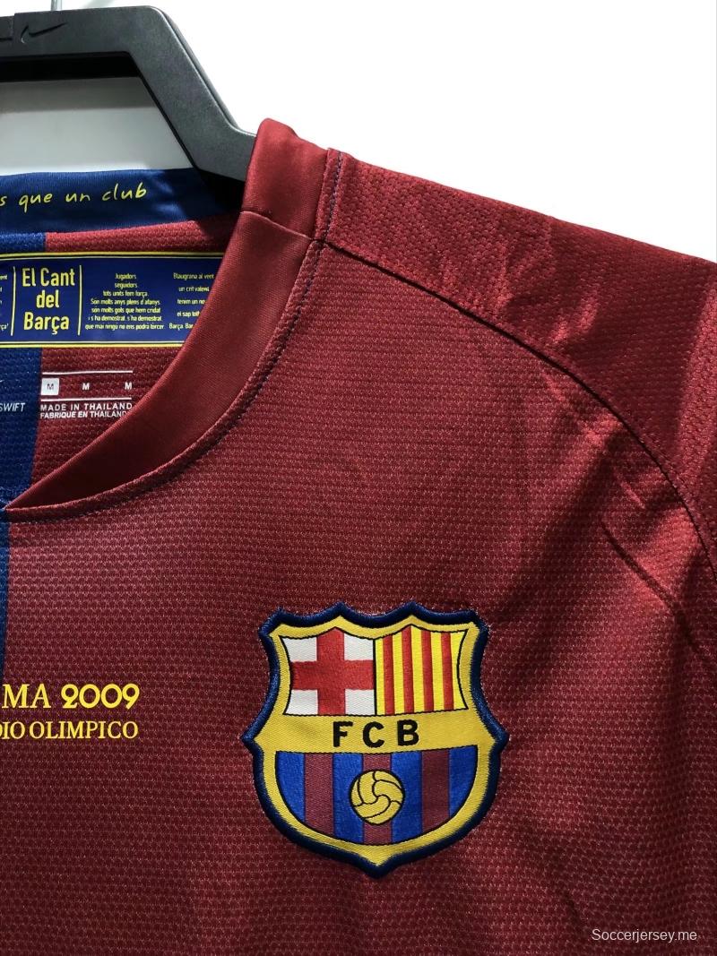 قميص برشلونة القديم 08/09 08/09 نسخة برشلونة أبطال أوروبا لكرة القدم على أرضه
