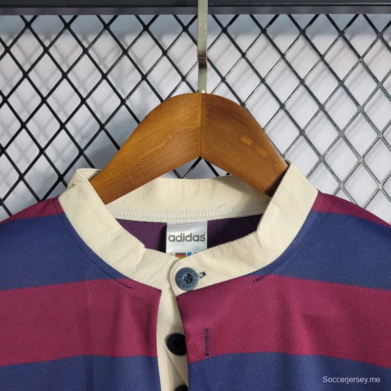 قميص كرة قدم ريترو1995-1996 بأكمام طويلة من نيوكاسل خارج أرضه
