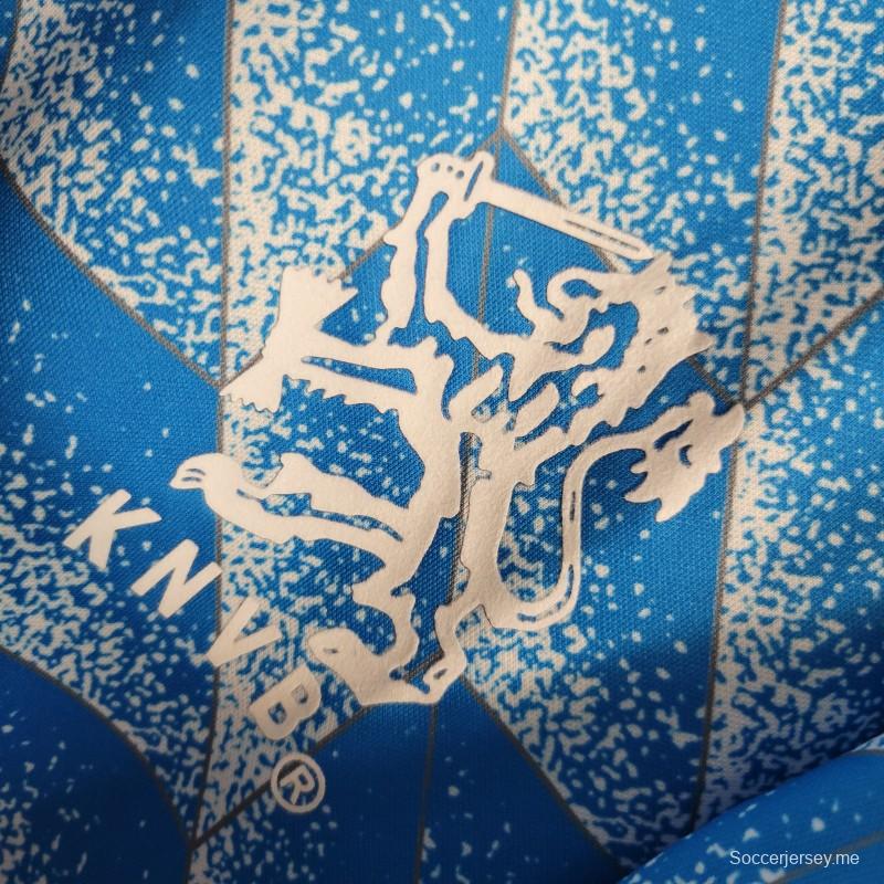 قميص أزرق عتيق مخصص لهولندا عام 1988
