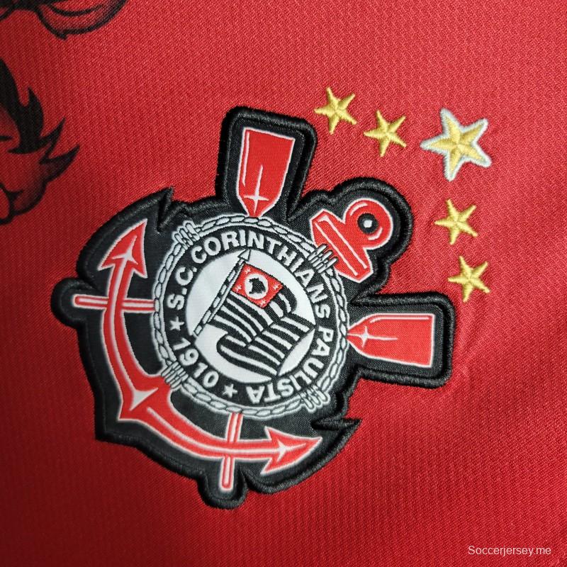 قميص ريترو 11-12 كورينثيانز الثالث عشر الأحمر
