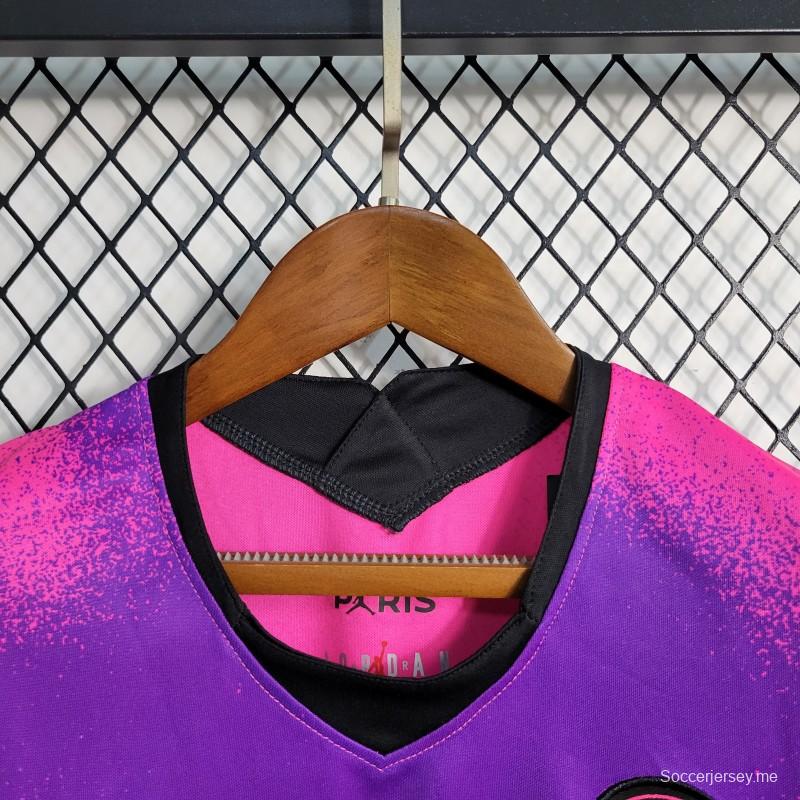 قميص ريترو 20-21 أطفال باريس سان جيرمان باريس فورتس وردي مقاس 16-28
