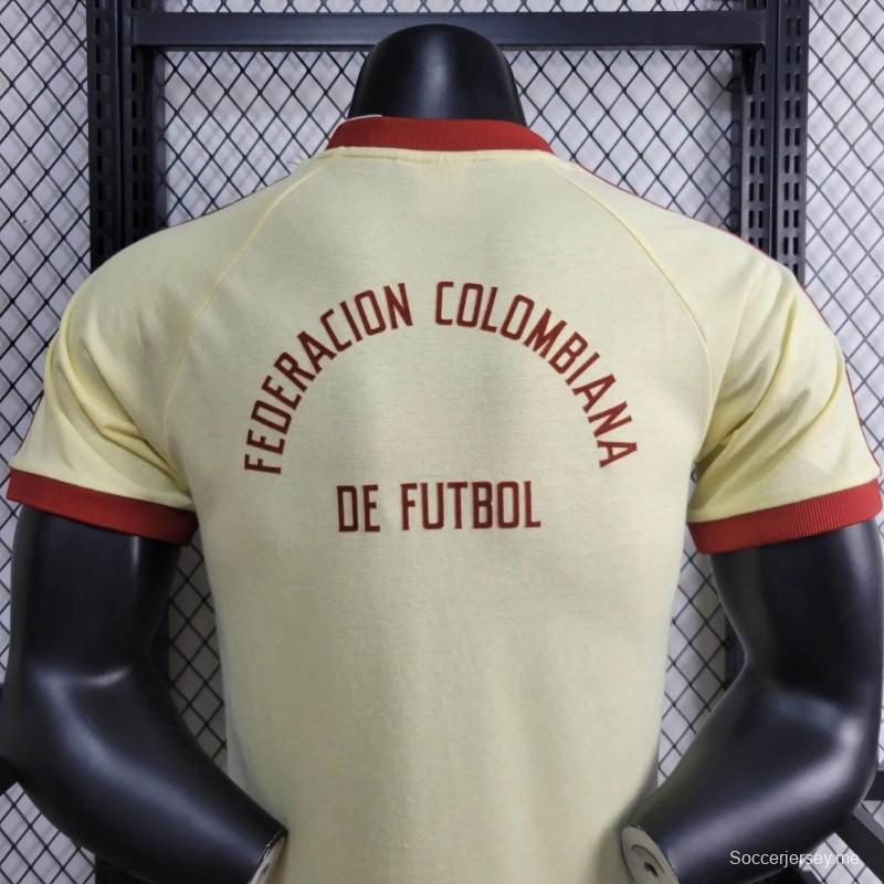 تي شيرت كاجوال أصفر كاجوال إصدار اللاعب 2024 كولومبيا
