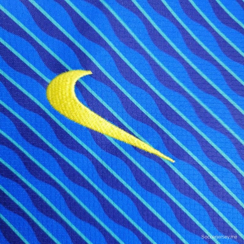 2024 قميص البرازيل أزرق اللون أزرق اللون الأزرق
