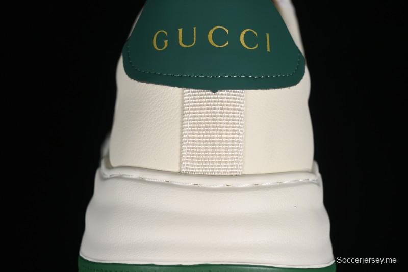Gucci Chunky B Screener GG Casual Sneakers in Beige and Ebony GG Canvas with Leather Trim - 9Y9209666