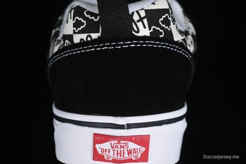 Vans Classics Knu Skool Checkerboard Graffiti Chunky Tongue Skate Shoes - VN0009QC6BT