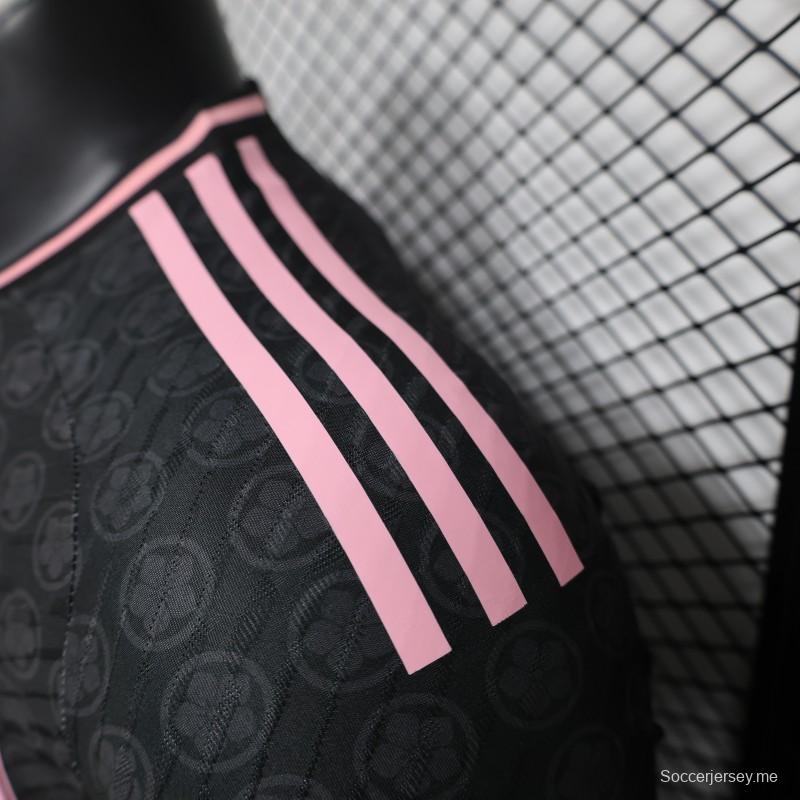 نسخة اللاعب 2024 قميص ياباني طراز 2024 زهرة البرقوق والسيف باللون الأسود
