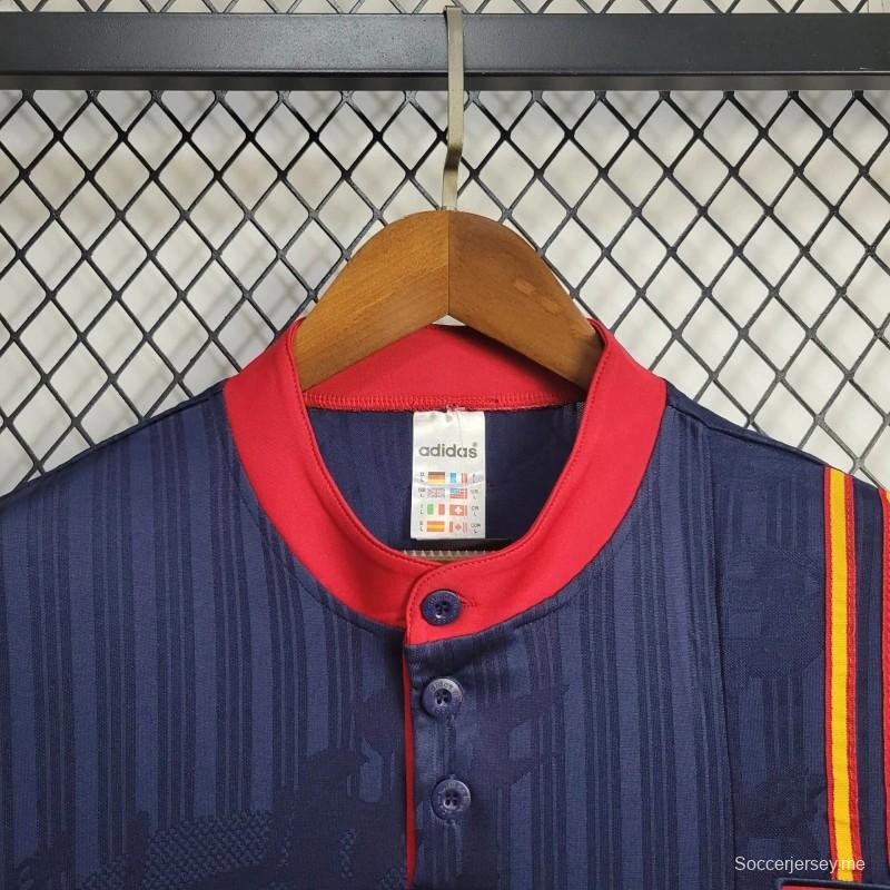 قميص منتخب إسبانيا 1996 ريترو 1996 خارج الديار
