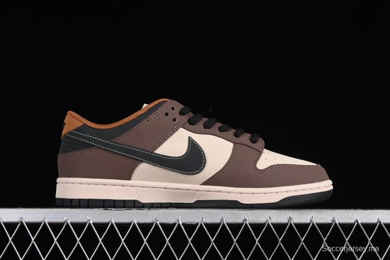 Nike SB Dunk Low Casual Skateboarding Shoes in Black/Brown - MU0232-370