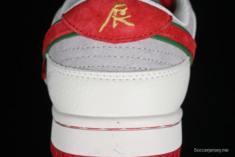 Nike SB Dunk Low Chinese New Year Limited Edition - Lucky Red Anniversary Custom Low-Top Casual Sneakers - CR8033-506