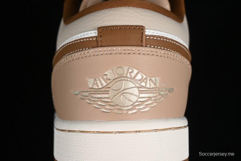 Nike Air Jordan 1 Low AJ1 Khaki Yellow Low-Top Casual Lifestyle Sneakers - HF5753-221