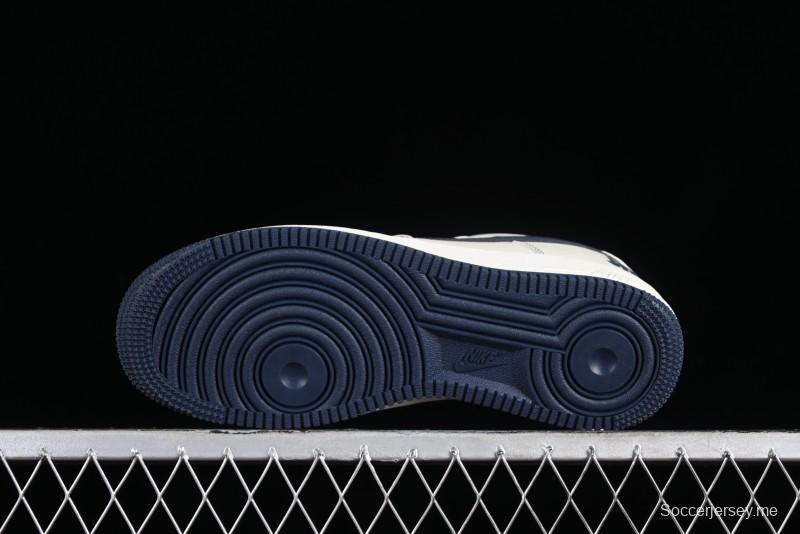 Nike Undefeated Air Force 1'07 Low Casual Sneakers in Deep Blue with Custom Leather and Reflective Details - UN2395-522