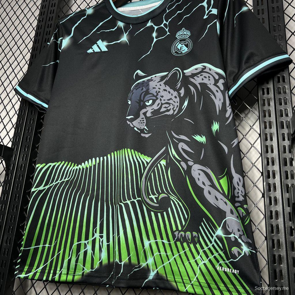 2024/25 قميص ريال مدريد 2024/25 إصدار خاص باللونين الأسود والأخضر
