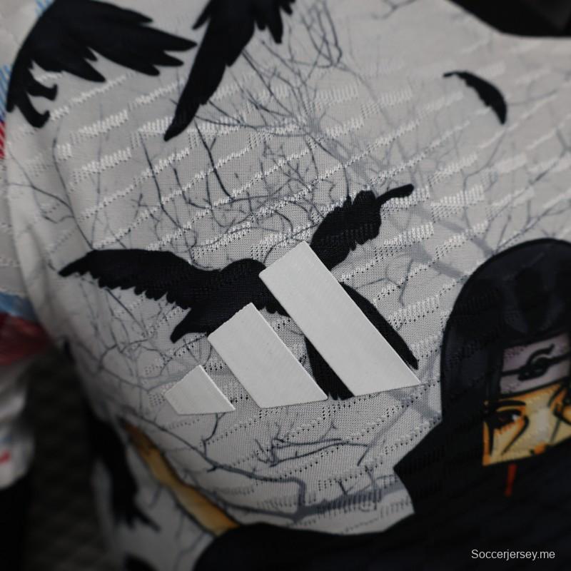 نسخة اللاعب 2022 قميص أبيض خارجي ياباني بطبعة إيتاشي أوتشيها