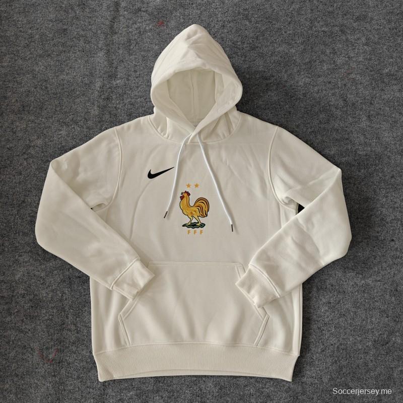 2024 فرنسا هودي باللون الكحلي/الأحمر/الأسود/البيج/الرمادي مع شارة سوداء